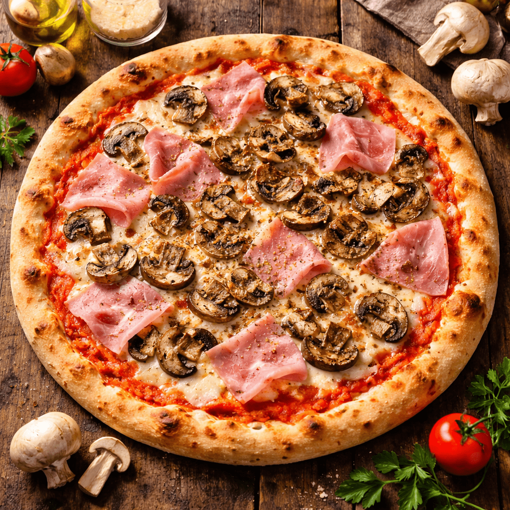PIZZA PROSCIUTTO E FUNGHI